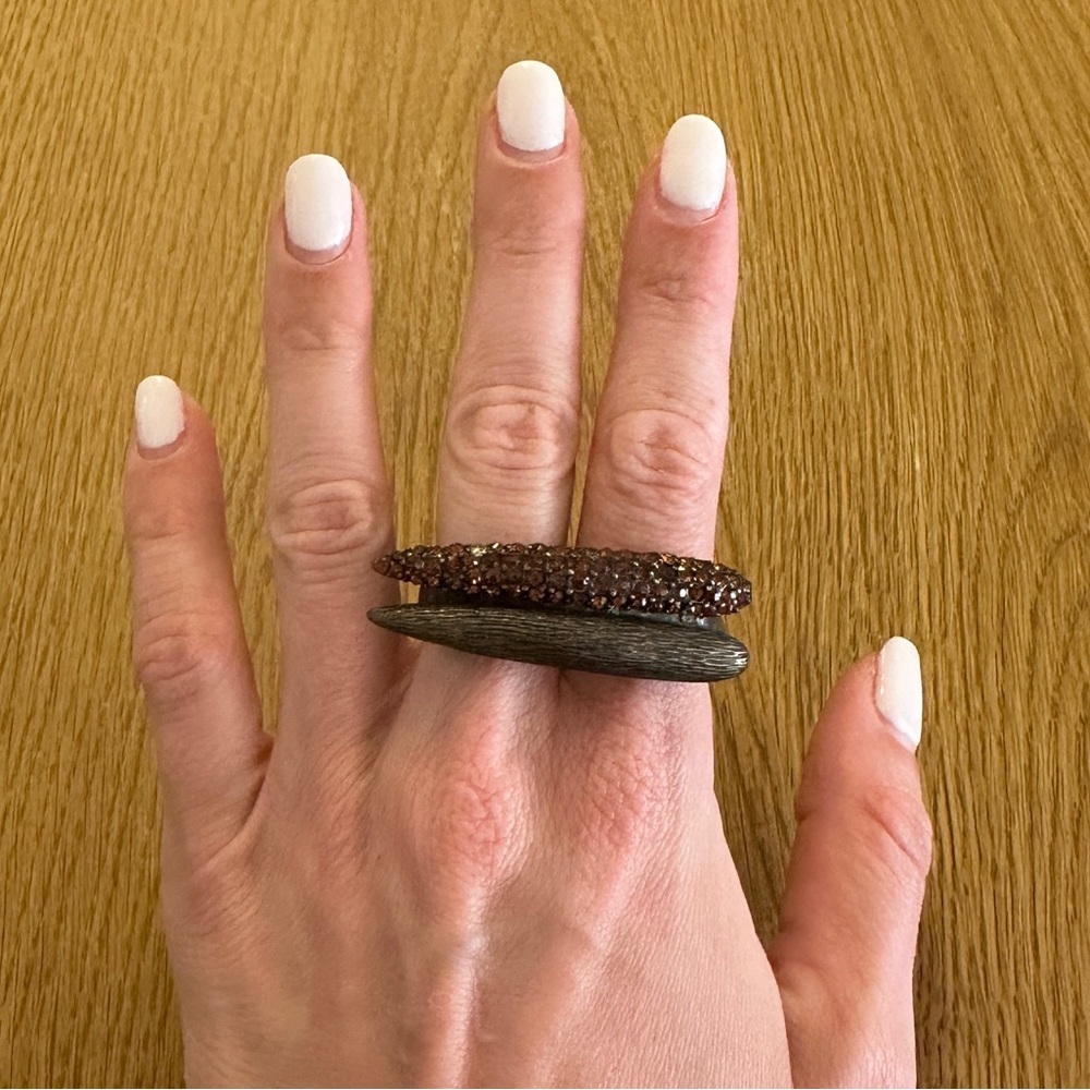 Chic Brown Double Ring